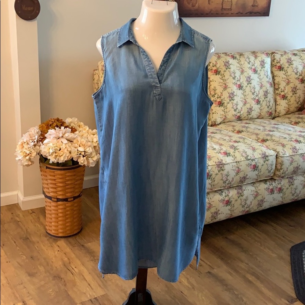 Cute tencel denim dress/bathing suit coverup